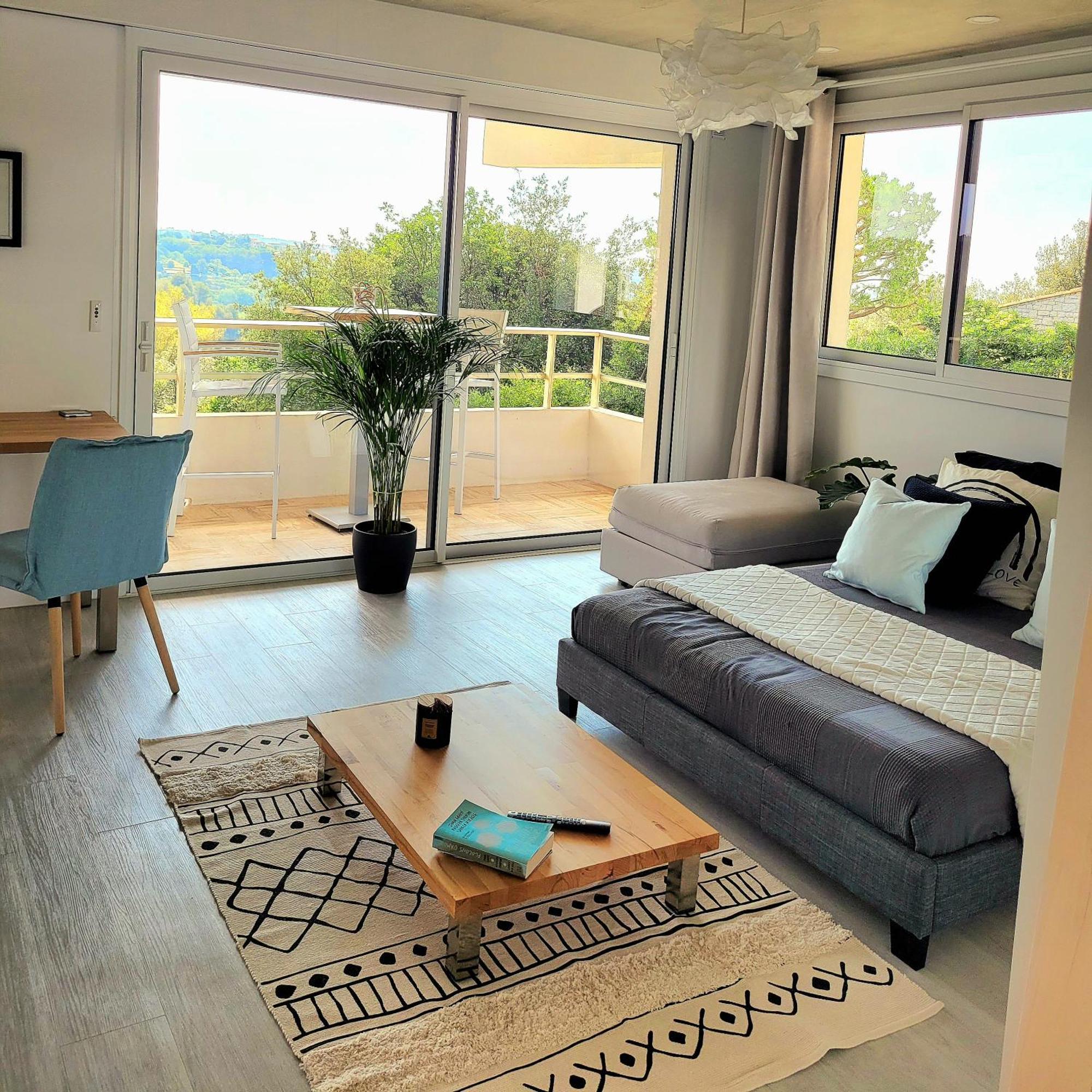 Studio Climatise, Vue Imprenable-Wifi Vence Exterior photo